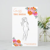 ピンク&オレンジフローラドレスシャワーゲームを推測 (スタンド正面)