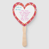 ピンク&オレンジブライトカラフル結婚式 プログラム ハンドファン (裏面)