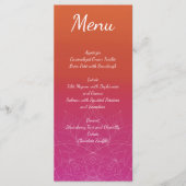 ピンク&オレンジブライトグラデーションマンダラ結婚ズ メニュー (正面)