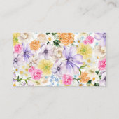 ピンク&オレンジ何個のキスブライダルシャワー エンクロージャーカード (裏面)