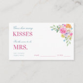 ピンク&オレンジ何個のキスブライダルシャワー エンクロージャーカード (正面)