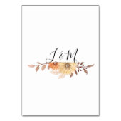 ピンク&オレンジ夏のフローラ結婚ズ テーブルナンバー (裏面)