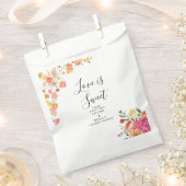 ピンク&オレンジ夏のフローラ結婚ズ フェイバーバッグ (クリップ留めされた状態)