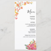 ピンク&オレンジ夏のフローラ結婚ズ メニュー (正面)