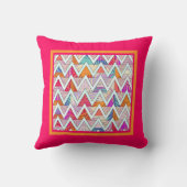 ピンク/オレンジ投げ枕の葉のシボロン クッション (裏面)