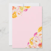 ピンク&オレンジ鮮やかフローラブライダルシャワー 招待状 (裏面)