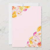 ピンク&オレンジ鮮やかフローラブライダルシャワー 招待状 (裏面)