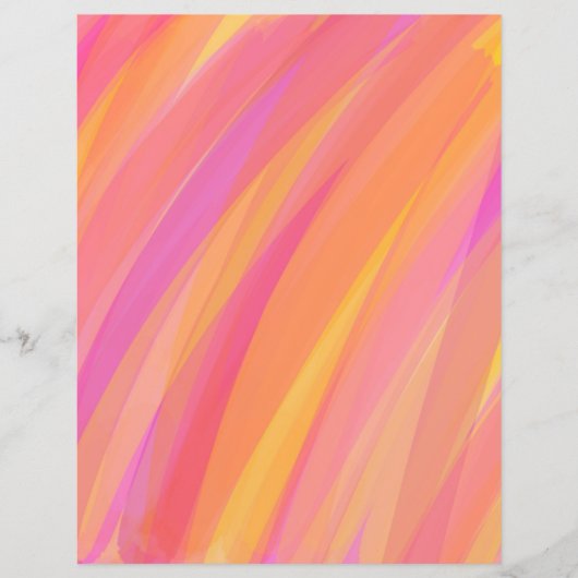 ピンク、オレンジ、イエローのスクラップブック作りクラフト紙 (正面)