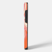 ピンク、オレンジ、クリームのゆがみ iPhoneケース (左側面)