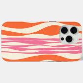 ピンク、オレンジ、クリームのエブ・アンド・フロー Case-Mate iPhoneケース (裏面 (横))