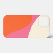 ピンク、オレンジ、クリームのシンプルウェーブ4 Case-Mate iPhoneケース (裏面 (横))
