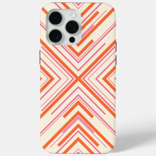 ピンク、オレンジ、クリームの矢印 Case-Mate iPhoneケース (裏面)