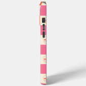ピンク、オレンジ、クリーム色のチェッカーボードスカル Case-Mate iPhoneケース (裏面 / 左)
