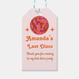 ピンク オレンジ グルーヴィー ラスト ディスコ ハッチェロレッテ ギフトタグ