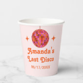 ピンク オレンジ グルーヴィー ラスト ディスコ ハッチェロレット 紙コップ (正面)