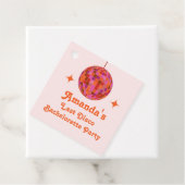 ピンク オレンジ グルーヴィー ラスト ディスコ ハッピー バチェロレッテパーティー フェイバータグ (インサイチュ)