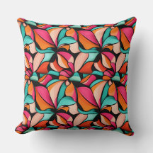 ピンク、オレンジ、ジェード淡い色のフローラデザイン