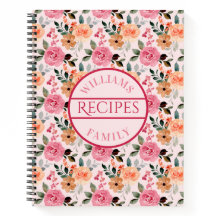 ピンク、オレンジ、タンのバラと花ファミリーレシピ