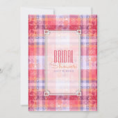 ピンク オレンジ パープル プライドパターン ブライダルシャワー 招待状 (正面)