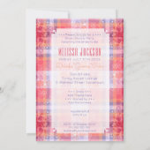 ピンク オレンジ パープル プライドパターン ブライダルシャワー 招待状 (裏面)