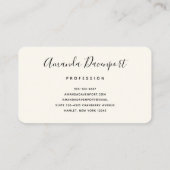 ピンク、オレンジ、ホワイトローズフローラブーケ 名刺 (裏面)