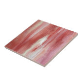 ピンク・オレンジ・ミスト・ハン絵を描ド・ワビ・サビ・アート タイル (側面)