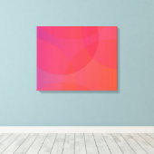 ピンク、オレンジ、モダン、シンプルトレンディーカッコいい・アート キャンバスプリント (インサイチュ (ウッドフロア))