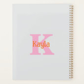 ピンク オレンジ ライトグレー グレイ ブライダルシャワー ウェディング プランナー手帳 (裏面)