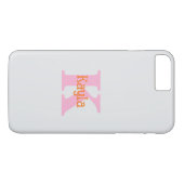 ピンク オレンジ ライトグレー グレー カスタムカラー クール Case-Mate iPhoneケース (裏面(横))