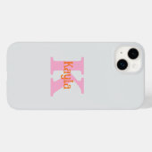 ピンク オレンジ ライトグレー グレー カスタムカラー クール Case-Mate iPhoneケース (裏面 (横))