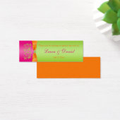 ピンク、オレンジ、ライムグリーンのフローラメッセージカード2 (デスク)