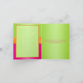 ピンク、オレンジ、ライムフローラありがとうノートカード サンキューカード (内部)