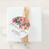 ピンク オレンジ 熱帯の花 スクリプト ありがとう フェイバータグ (インサイチュ)