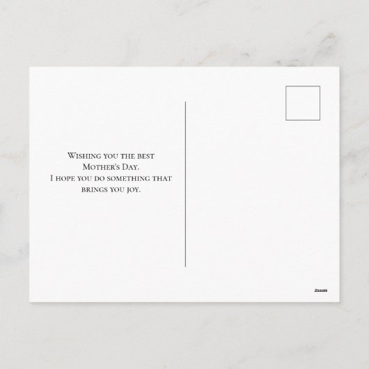 ピンク、オレンジ、白のバラ花束母の日 シーズンポストカード (裏面)