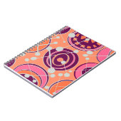 ピンク.オレンジ、紫のジオシェイプ ノートブック (左側)