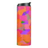 ピンク、オレンジ、紫の抽象芸術 タンブラー (回転左)