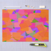 ピンク、オレンジ、紫の抽象芸術 薄葉紙 (クラフト)
