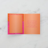 ピンク オレンジ 花柄 ハートの組み合わせ 感謝カード (内部)