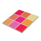 ピンク、オレンジ、黄色の正方形 タイル (側面)