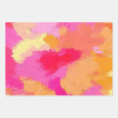 ピンク、オレンジ、黄色の水の色のラップ紙 ラッピングペーパーシート (正面)