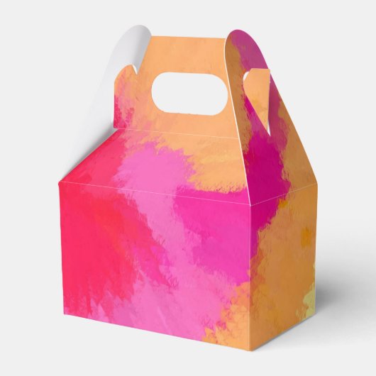 ピンク、オレンジ、黄色の水の色の優先ボックス フェイバーボックス (正面サイド)