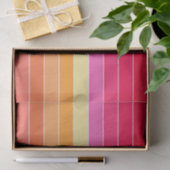 ピンク、オレンジ、黄色の水カラーのストライプ 薄葉紙 (ギフト)