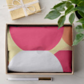 ピンク、オレンジ、黄色の水玉模様 薄葉紙 (ギフト)