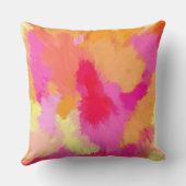 ピンク、オレンジ、黄色の水色 クッション (裏面)
