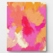 ピンク、オレンジ、黄色の水色 フォトプラーク (正面)