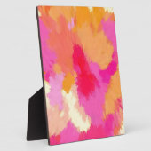 ピンク、オレンジ、黄色の水色 フォトプラーク (側面)