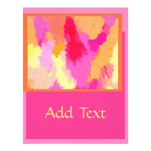 ピンク、オレンジ、黄色の水色 フォトプリント            (正面)