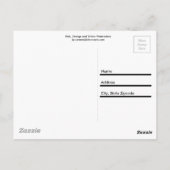 ピンク、オレンジ、黄色の水色 ポストカード (裏面)