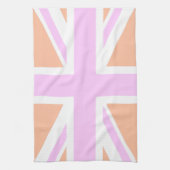 ピンク&オレン統一されたジ国旗/ユニオンジャック キッチンタオル (縦)