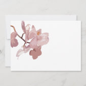 ピンク・オーキッド葬儀アナウンスメントカード 招待状 (裏面)